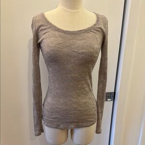 Express metallic Long Sleeve Top